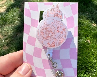 Gegezelde badgehaspel robot Galaxy | Nerdy and Geeky-badgespoelen voor verpleegkundigen en docenten