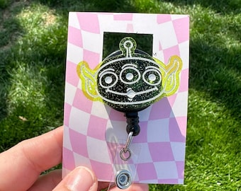 Carrete de insignias de extraterrestre de juguete / Carrete de insignias nerd y geek para enfermeras y maestros