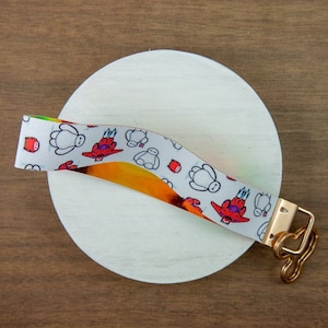 Bubble Doll Faux Leather  Wristlet Keychain