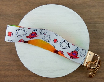 Bubble Doll Faux Leather  Wristlet Keychain