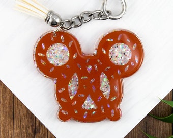 Pretzel Mouse Ears Park Food Keychain