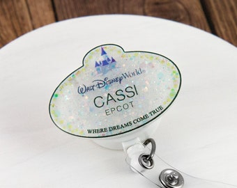 Mouse Park Badge Reel / Magnetic Badge/ Magnet | Nerdy and Geeky Badge Reels for Nurses, Teachers