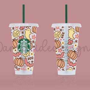 Fall & Halloween Chibi Starbucks Reusable Cold Cup