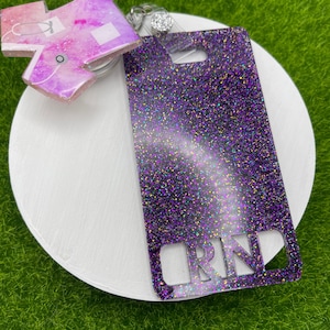 Vertical Glitter Badge Backer - Some Custom Titles Available!