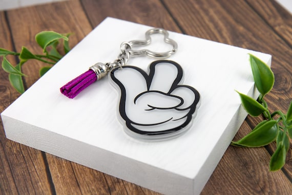 Porte-clés Symbole Peace – Métal Et Epoxy, Neuf Sans étiquette, Cadeau Cool