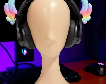 Rainbow Fantasy Wings Headphone Accessories | Rainbow Wings | Gothic Aesthetic | Headphone accessories | Cosplay Accessories