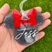 Mouse Head with Bow Luggage Tag 