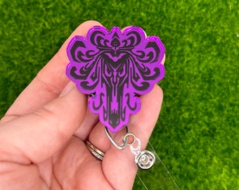 Spooky Wallpaper Badge Reel | Nerdy and Geeky Badge Reels for Nurses, Teachers