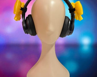 Dual Ribbon Bows Headphone Accessories | Cute Ribbon Bows | Cute Aesthetic | Headphone accessories | Cosplay Accessories