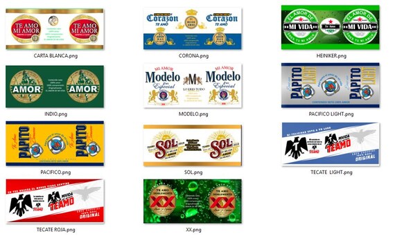 Etiquetas De Cervezas Tazas Tarros Botellas Sublimacion Etsy