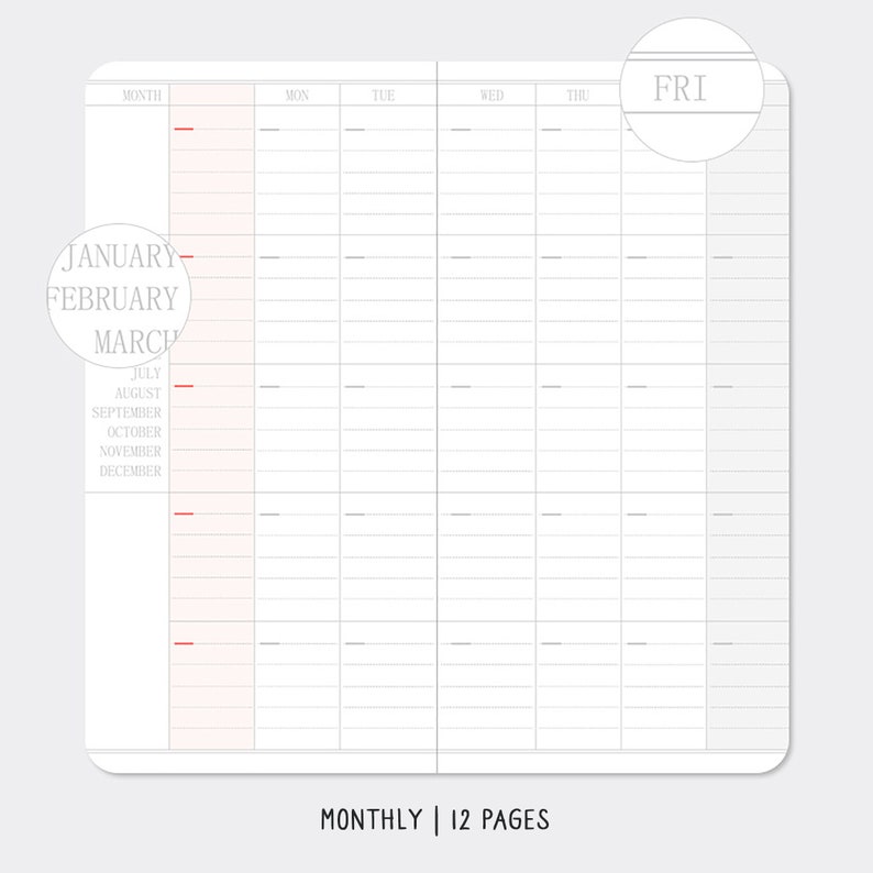 Hard Cover Floral Planner Daily Weekly Monthly Planner Etsy