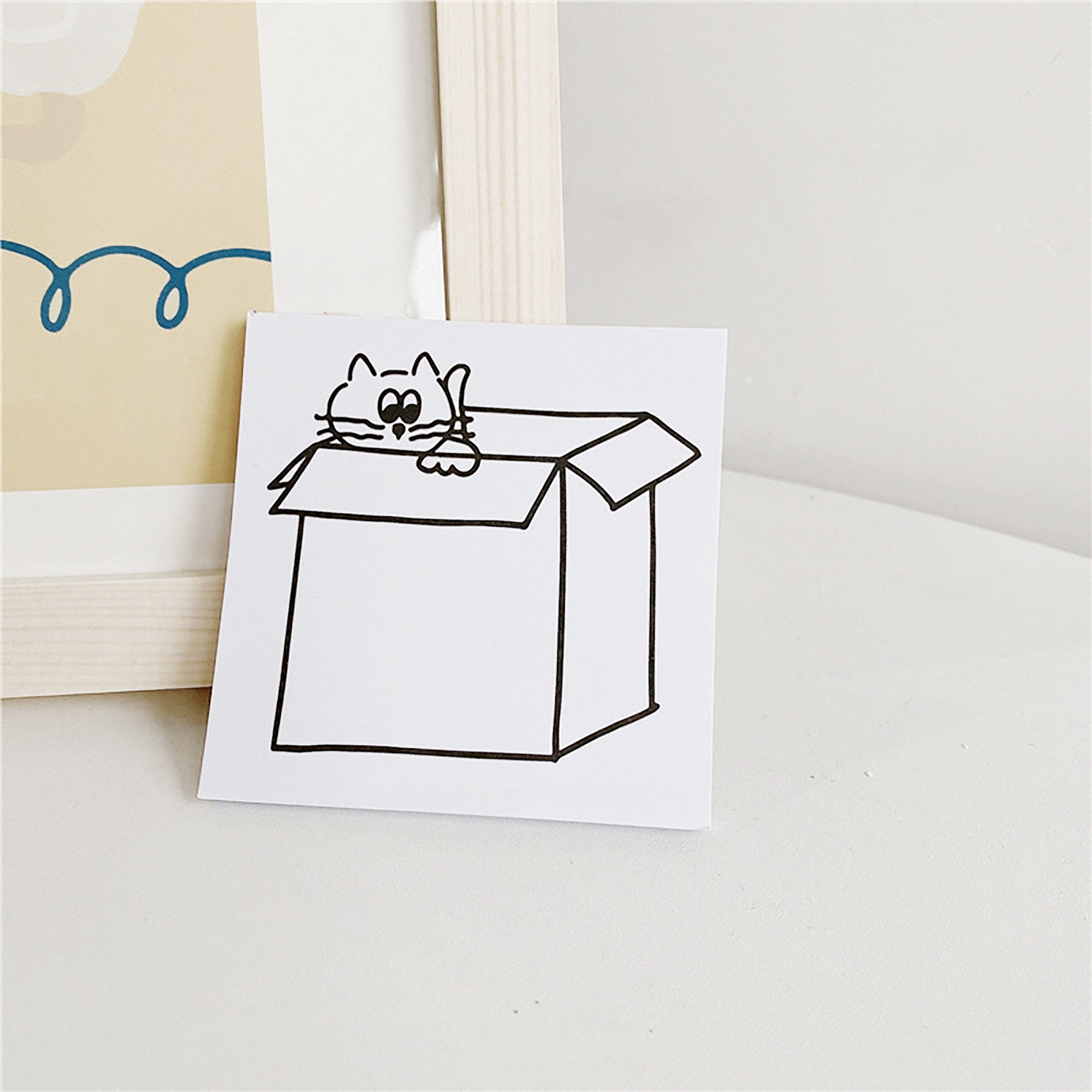 Kawaii Cat Notepads Black and White Note Pad Cute Cat Note | Etsy