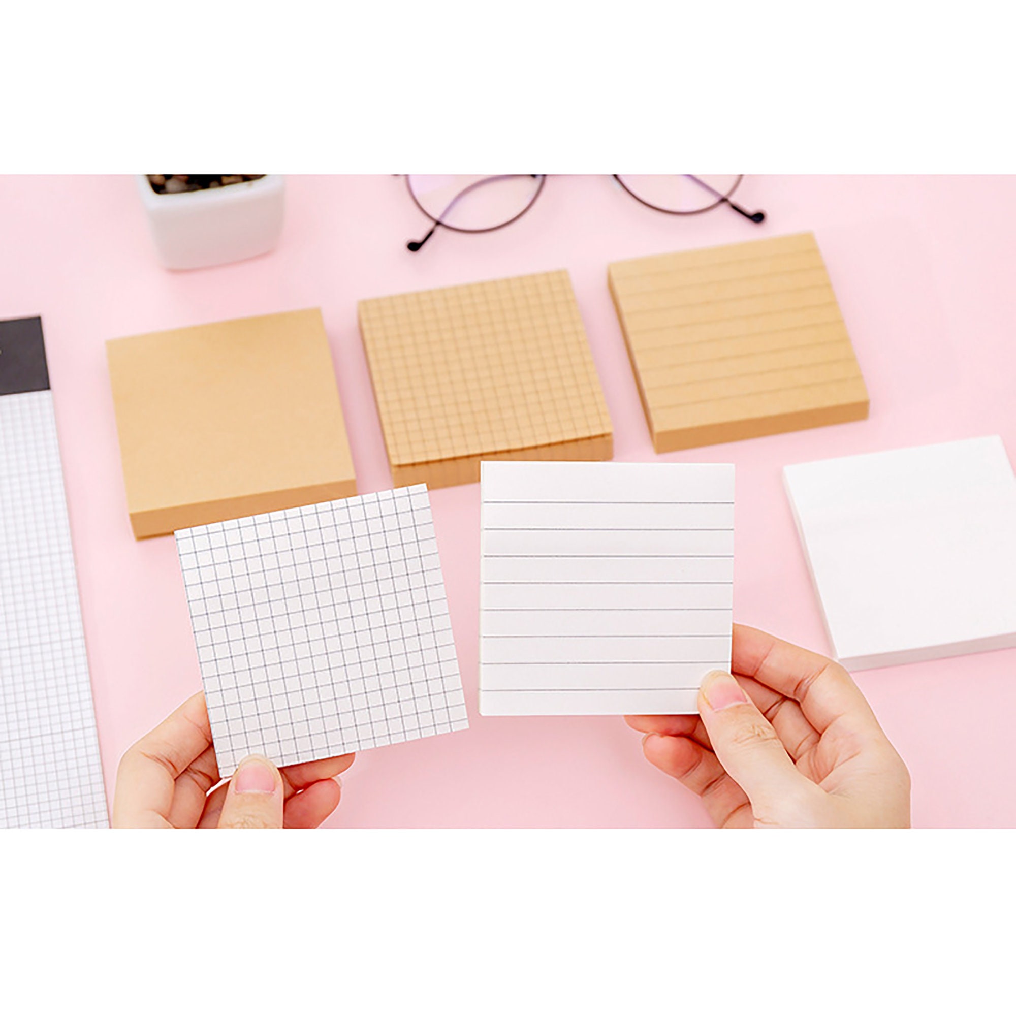 Lined Sticky Notes, Coloured Paper Notes, Mini Lined Pad, Sticky