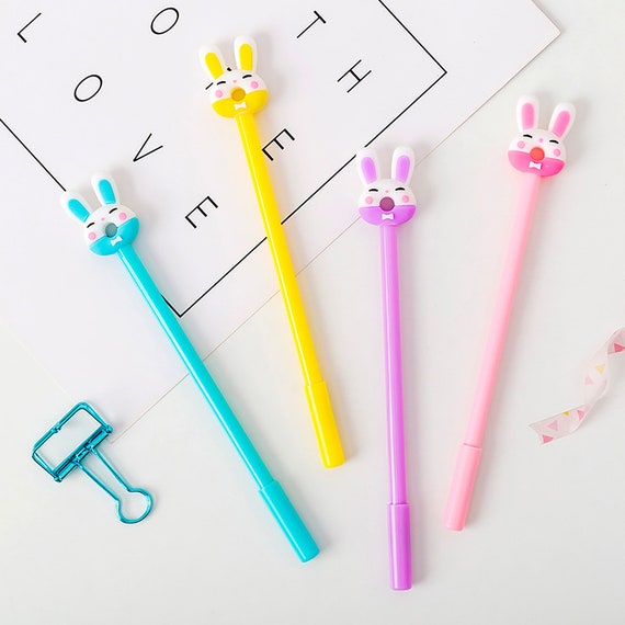 48Pcs Creative Cute Gel Pens Bunny Cactus Unicorn Kawaii Stationery Funny  School Thing Writing Rollerball Ballpoint Medium Line - AliExpress