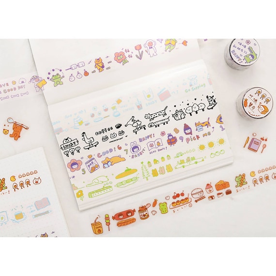 Cute Character Transparent Washi Tape, Masking Tape, Scrapbooking Tape, Journaling  Tape, Crafting Accessories, 30mmx3m 