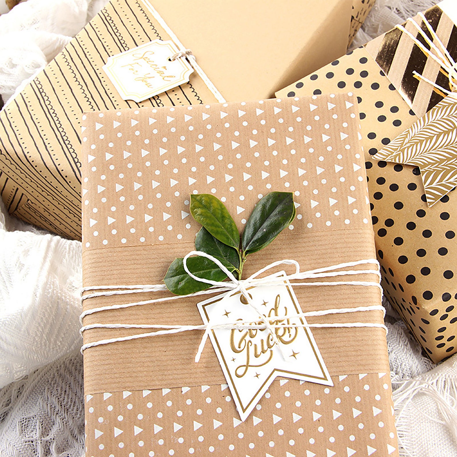 Kraft Brown Wrapping Paper Recyclable Patterned Wrapping Etsy UK