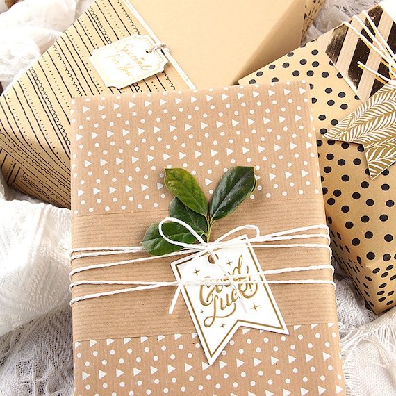 Kraft Brown Wrapping Paper, Recyclable Patterned Wrapping Paper, Brown  Wrapping Paper, Kraft Paper Gift Wrap Sheet, 70cm X 50cm 