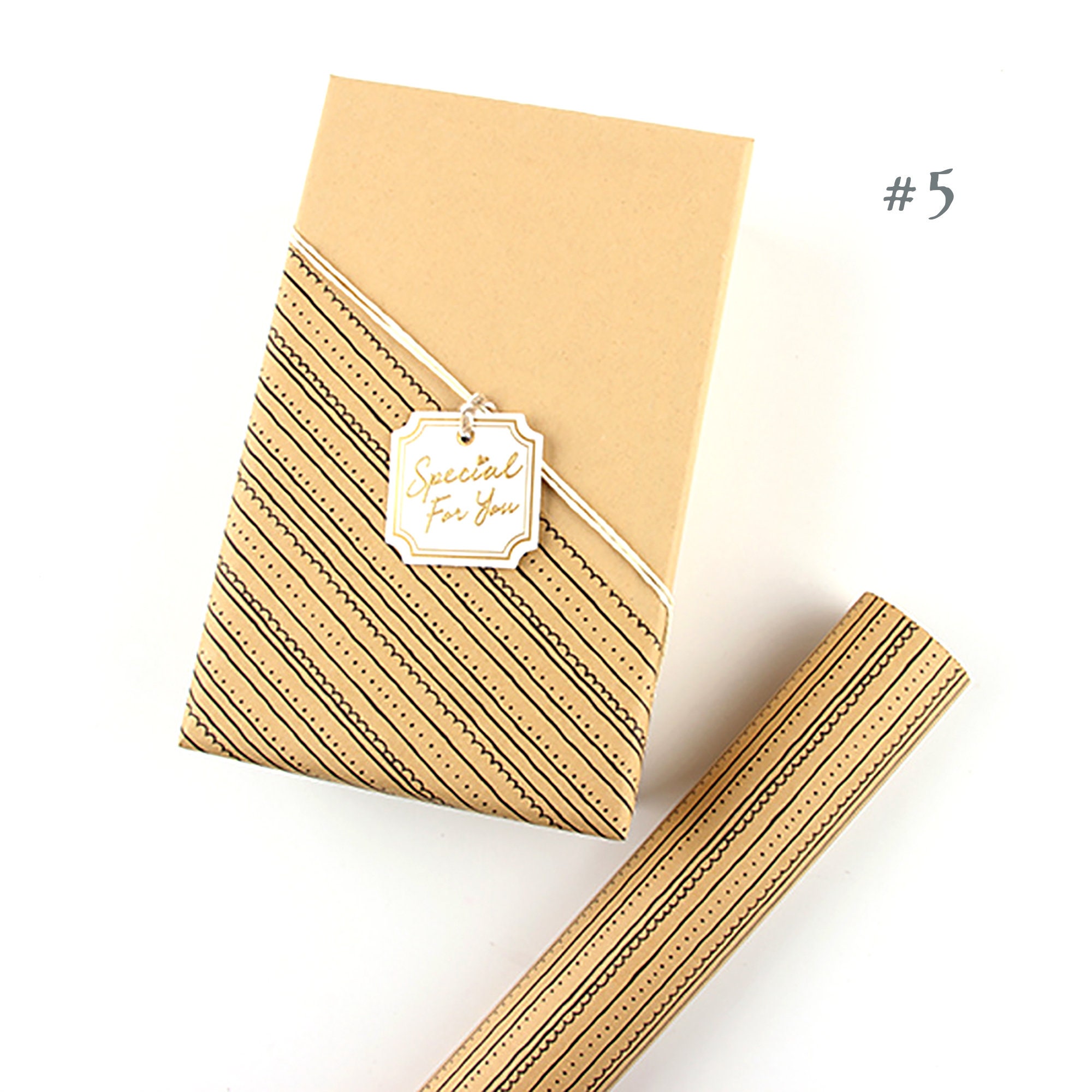 Kraft Brown Wrapping Paper Recyclable Patterned Wrapping Etsy UK