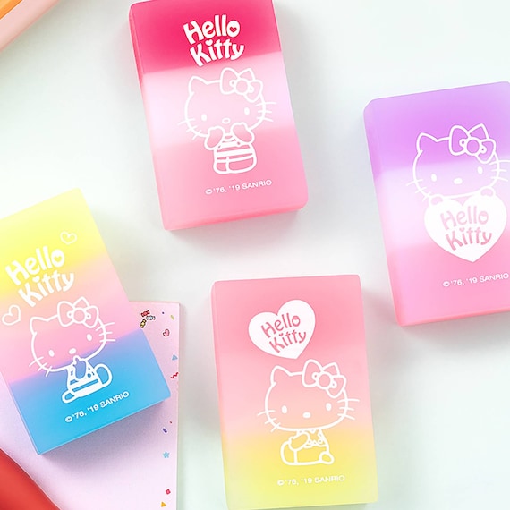 2 X Hello Kitty Erasers, Hello Kitty Pencil Rubber, Cute Colourful  Stationery, School Supplies, Office Supplies, Stationery Gift 