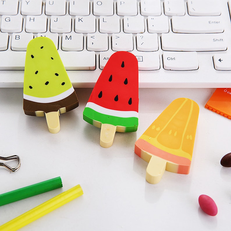 Ice Lolly Erasers Cute Erasers Novelty Erasers Kawaii Etsy