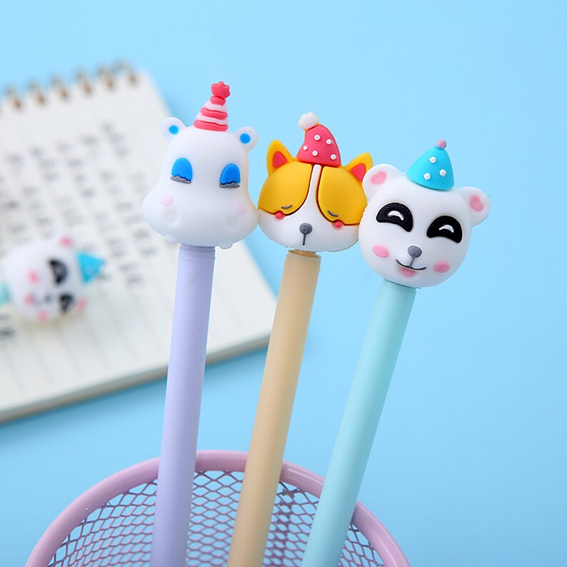 Spin Top Pens Cute Party Animal Pens Spinning Pens Etsy UK