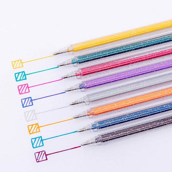 Glitter Gel Pens, School Supplies 