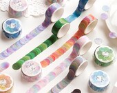 Washi Tape Dots, Cute Decorative Washi Tape, Unicorn Theme Washi Tape, DIY Scrapbooking Supplies