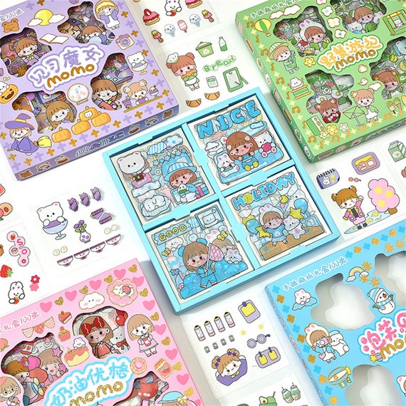 DIY Kawaii Journal Stickers Set / Journal Stickers Set Box