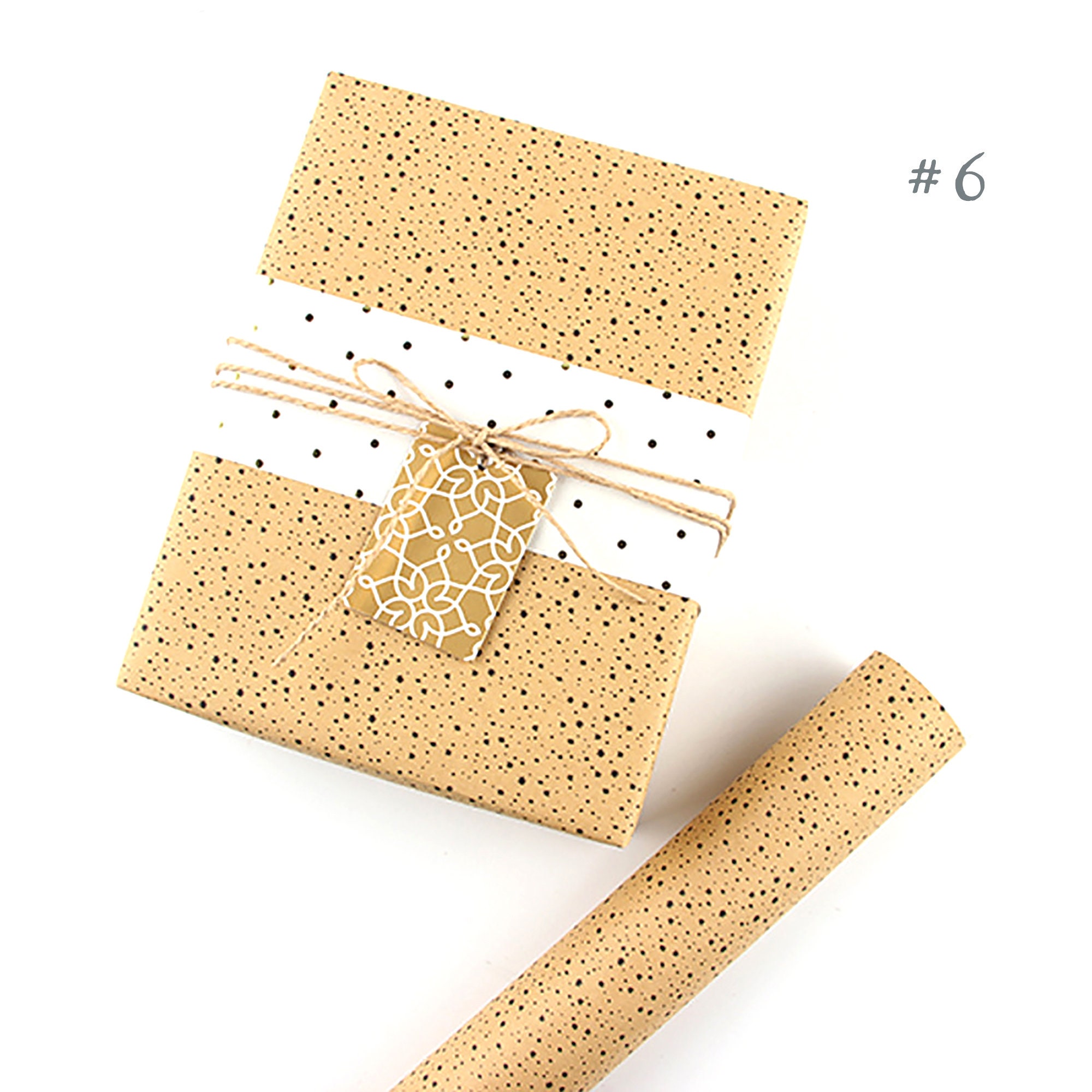 Kraft Brown Wrapping Paper Recyclable Patterned Wrapping Etsy UK