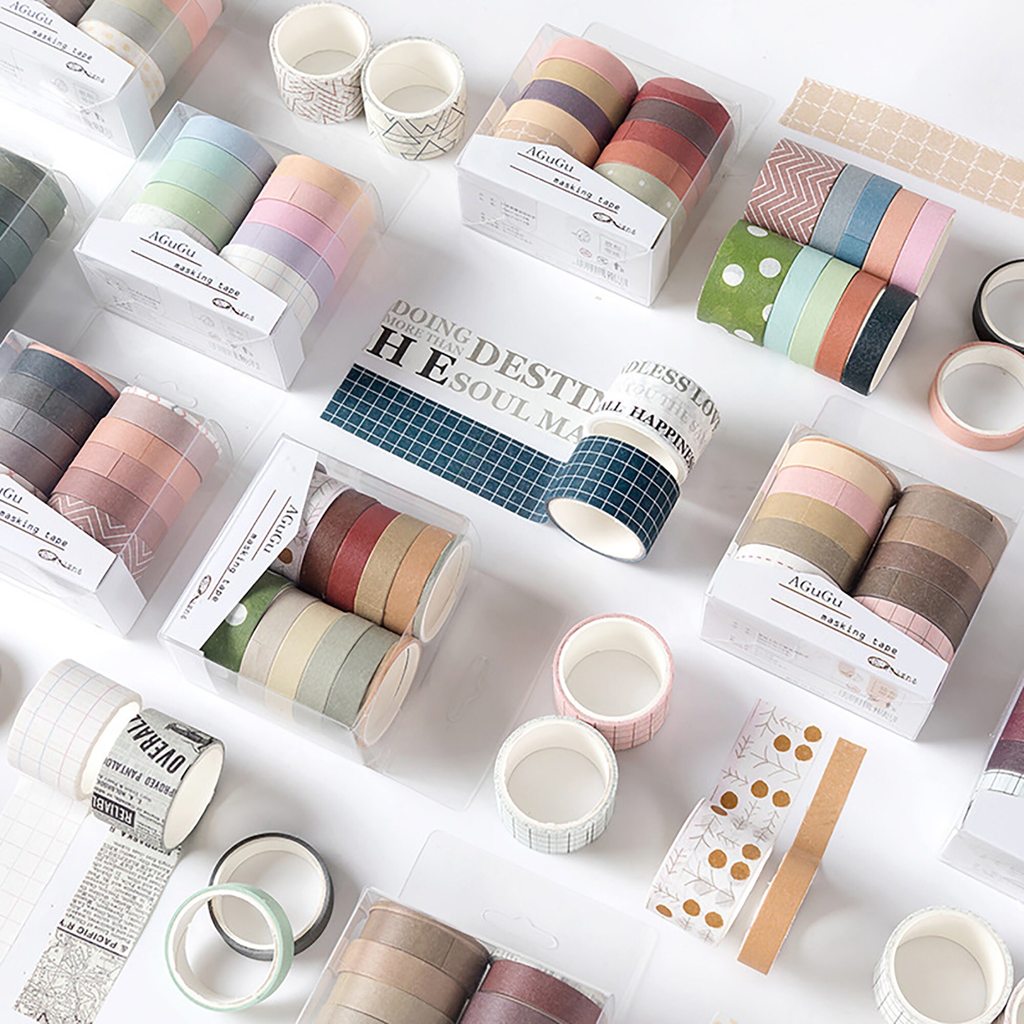 BTS Washi Tapes, Pretty Aesthetic Washi Tape, Neutral Washi Tape