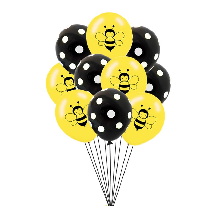 10 Bee Balloons Bumble Bee Balloons Boys Girls Birthday - Etsy