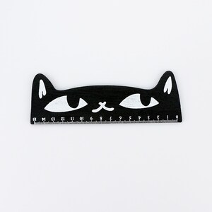 Cat Wooden Ruler, Cute Ruler, School Supplies, Kawaii Stationery image 2