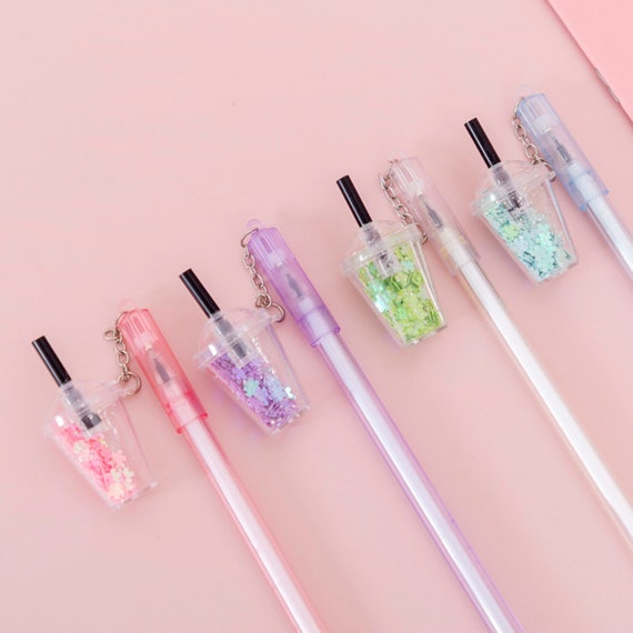 Milkshake Pens, Charm Pens, Drink Pens, Novelty Pens, Sparkly Pens, Back to  School Stationery, Cute School Supplies, Party Bag Gifts 