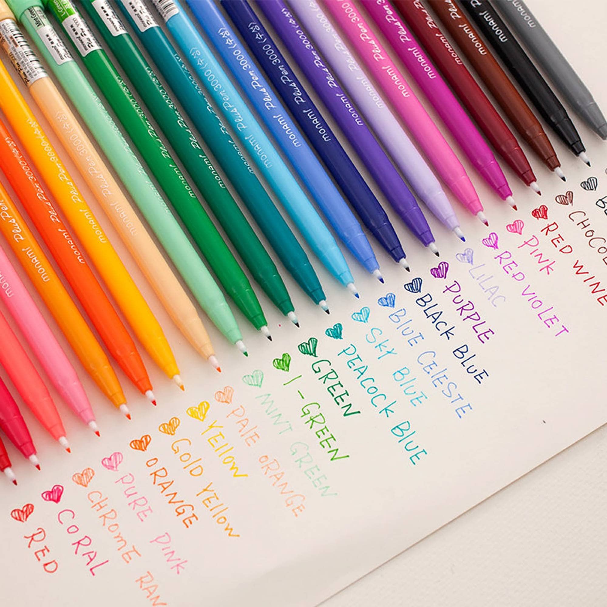 Pen Set Monami Plus Pen 3000 Colour Sets Fibre Etsy