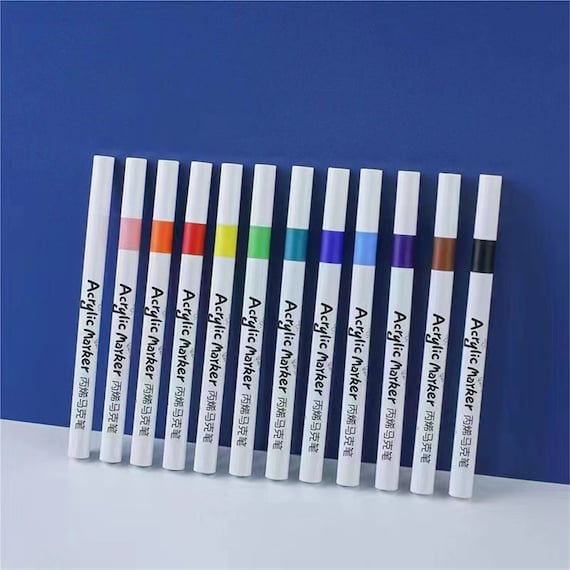 24 Pastel Acrylic Paint Pens Special Color Series Markers Set (3mm Medium)