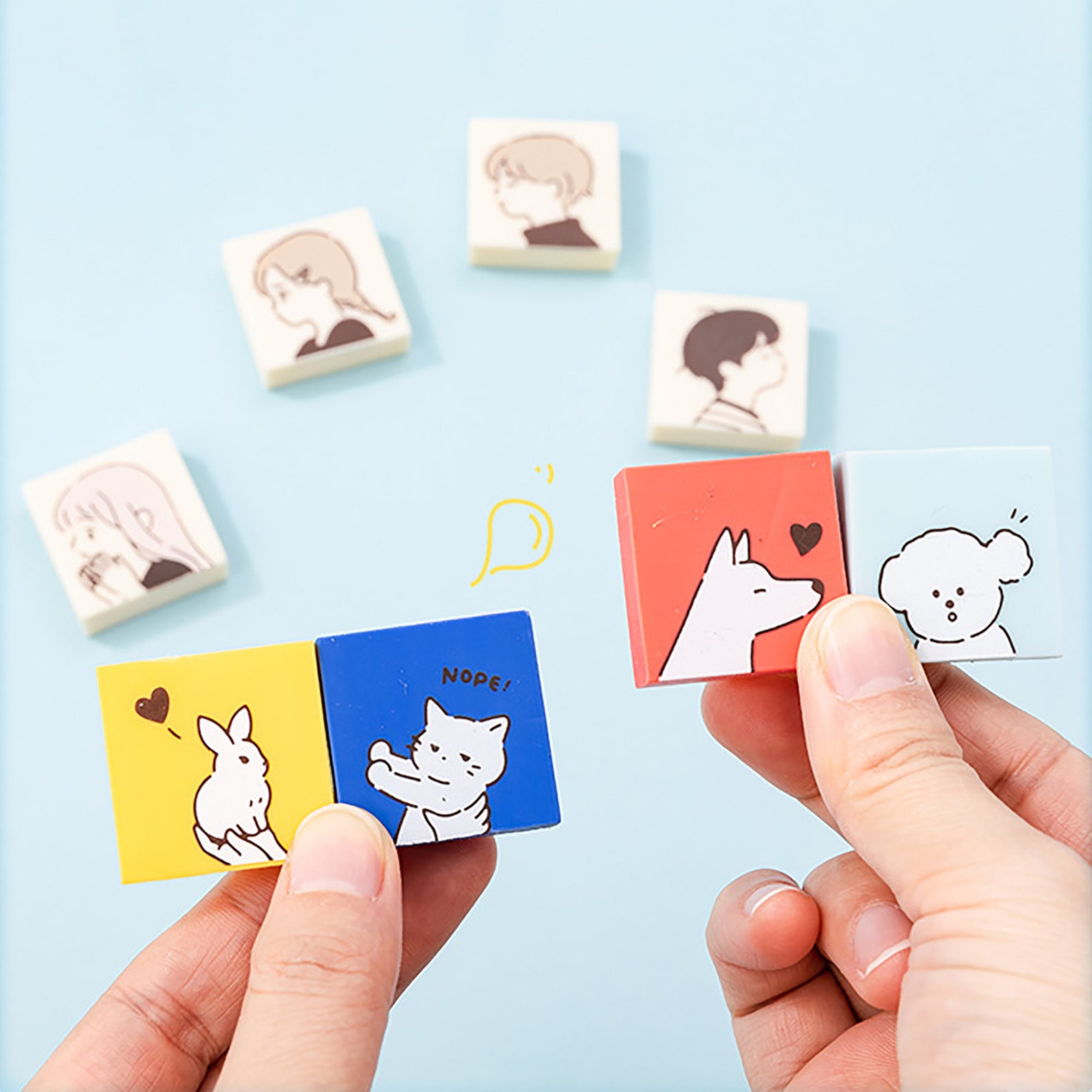 Japanese Anime Eraser Set of 2 Anime Rubbers Anime Etsy