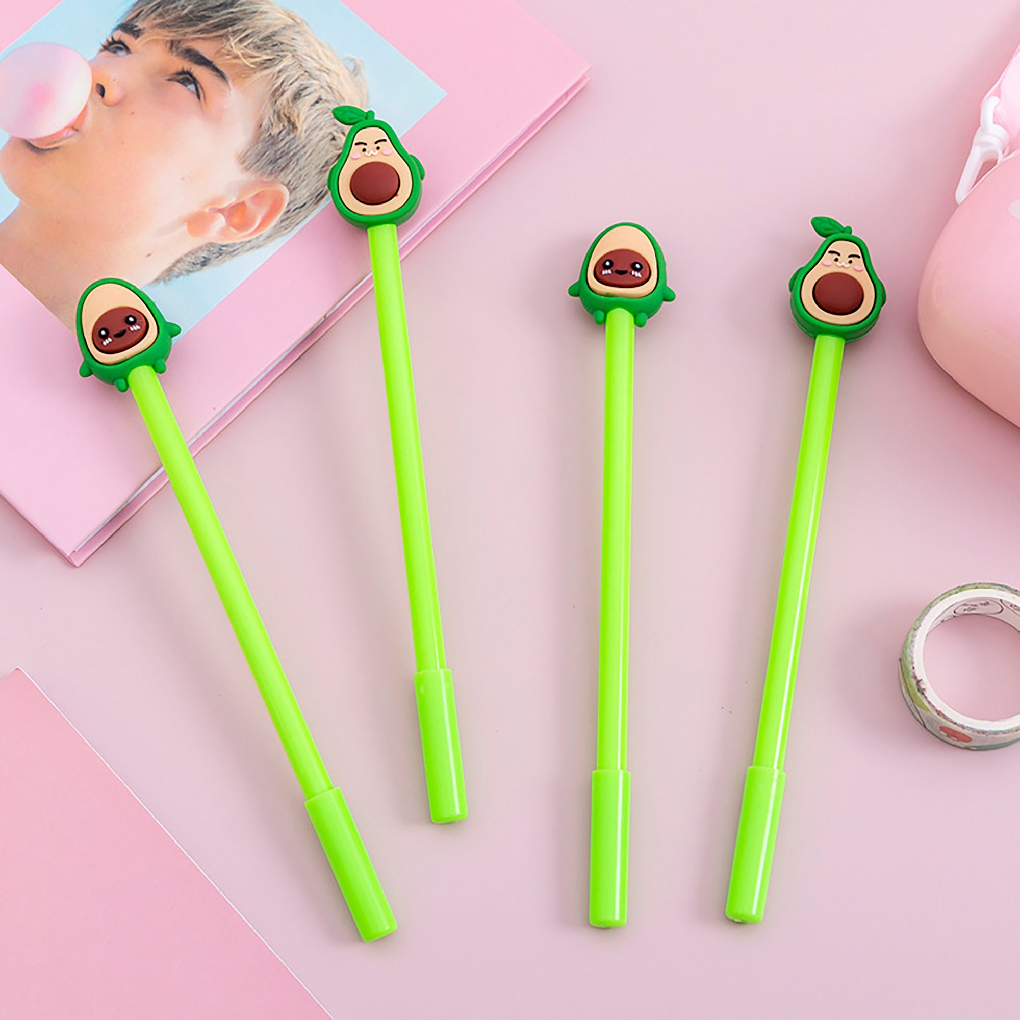 Cute Avocado Pen Food Pens Novelty Pens Avocado Stationery Etsy UK