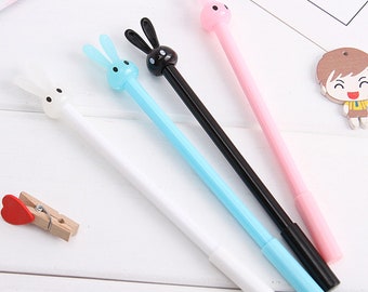 Rabbit Pen, Cute Bunny Gel Pen, Back to School, Kawaii Stationery