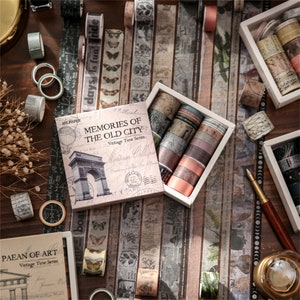 Vintage Charm Washi Tape 20 Pack, Retro Ephemera, Nostalgic Patterns for Scrapbooking, Crafting, and Junk Journaling image 7
