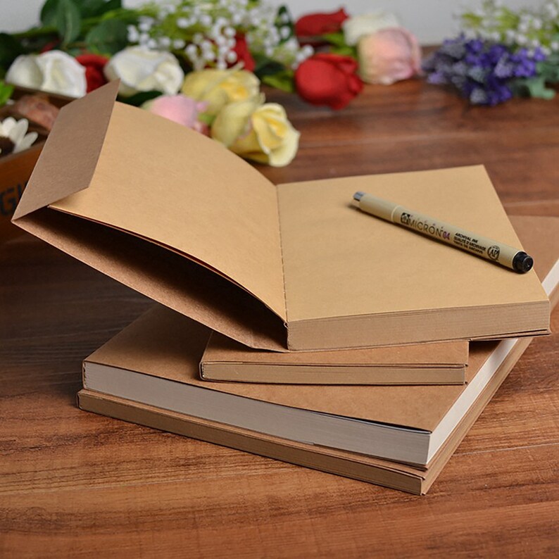 Kraft Brown Paper Notebook Blank Notebook Journal Scrapbook Etsy