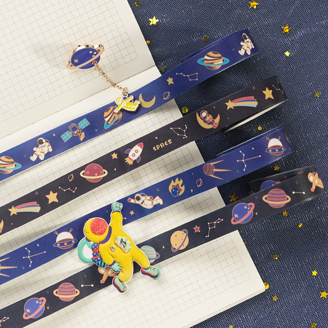 Cosmic Washi Tape Outer Space Washi Tape Rocket Washi Tape - Etsy