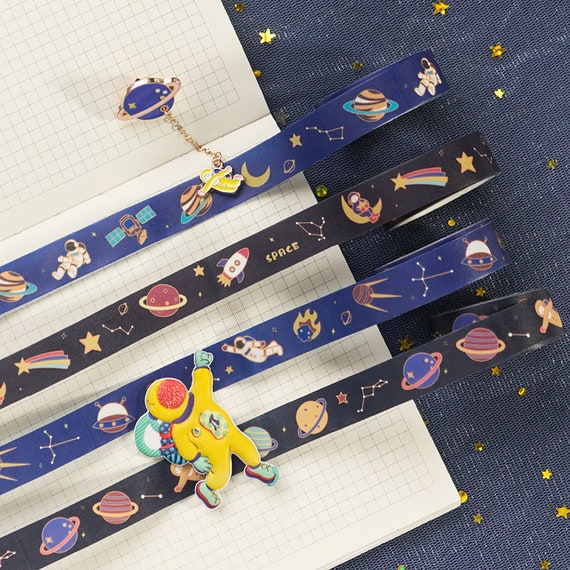 Cosmic Washi Tape Outer Space Washi Tape Rocket Washi Tape | Etsy