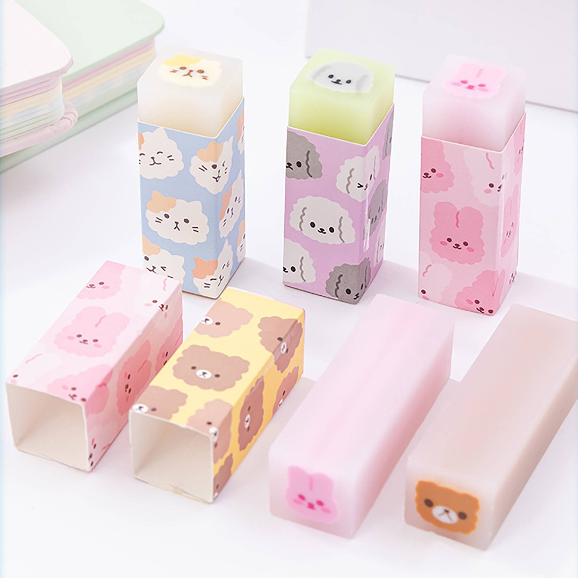 2 x Cat Erasers Cute Cats Pencil Rubber Novelty Cat Etsy