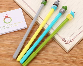 Cute Plant Pens, Cactus Pens, Cute Stationery Gift, School Supplies