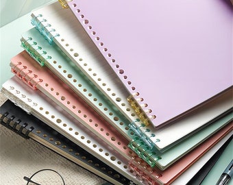DIY Binder Kit, Binding Spriral Rings, A4 A5 B5 Paper Refill, Binder Covers, File Binding Kit