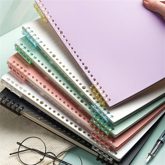 Amazon.com : A7 Soft Notebook Binder Cover Starry Transparent PVC Journal  Binders Dia 20mm 6-Rings Snap Button Closure Loose Leaf Folder with Star  Decor for Journal Planner Albums DIY Covers (A7, Transparent) :