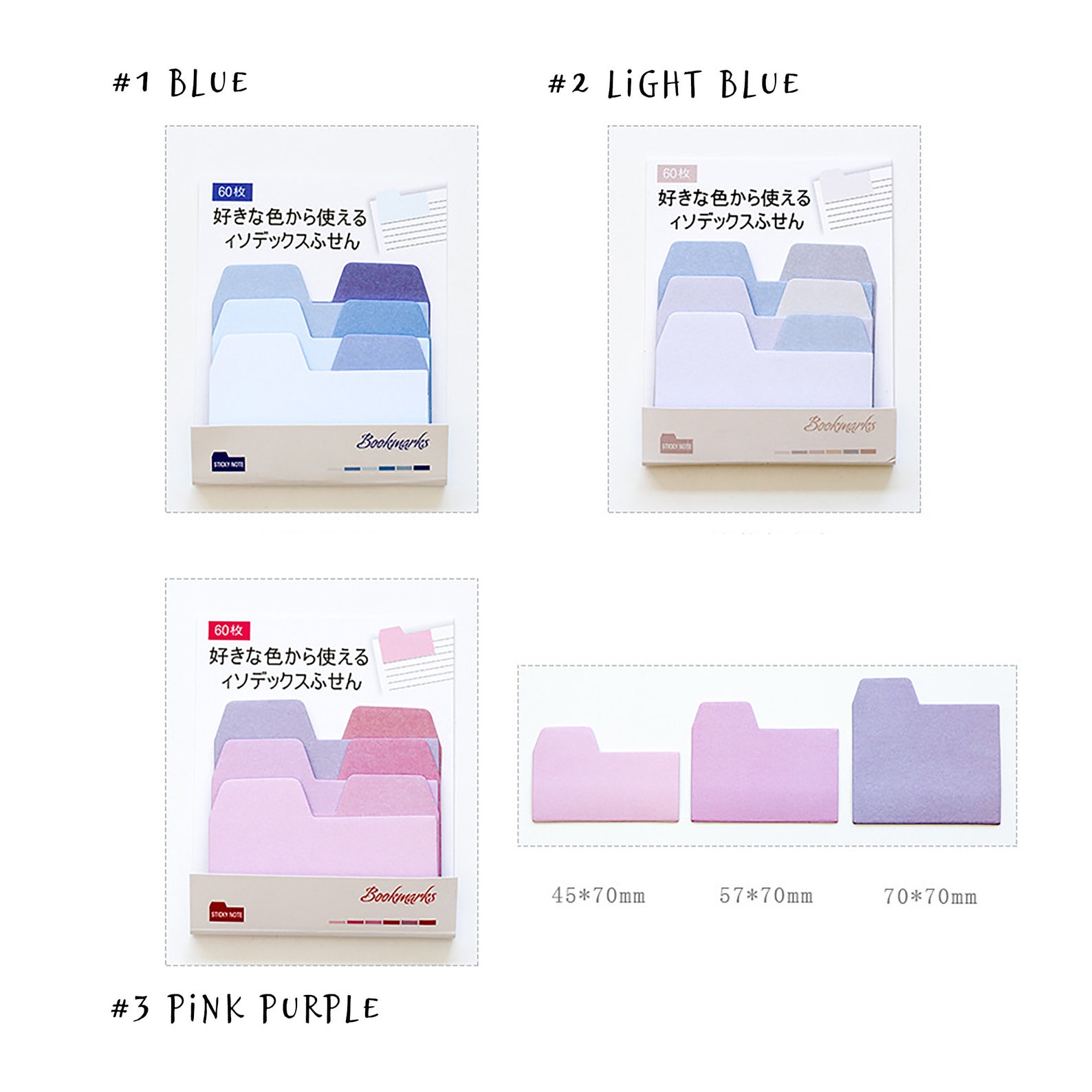 Index Sticky Notes Large Index Markers Page Marker Tabs Etsy