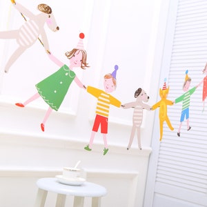 Birthday Party Bunting, Paper Garland, Kids Party Decorations, Hanging Decoration