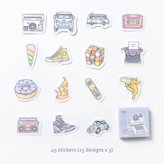 Retro Sticker Pack Daily Life Stickers Pastel Stickers