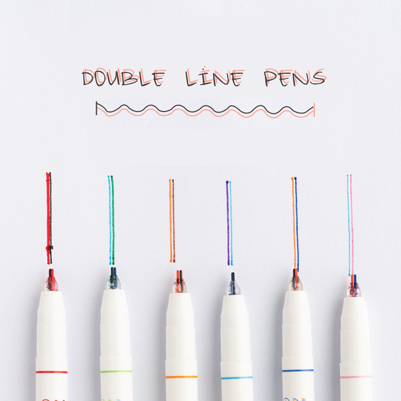 double line pens in multiple colors